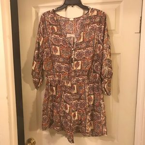 Oversized, Cropped-sleeved Romper